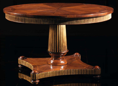 Round Dining table Table Real wood Tables Dining room Furniture Classic Dining tables Wood