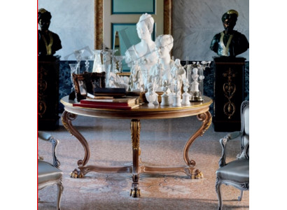 Dining table Round Living room Tables Wood Royal Baroque Italian Furniture Baroque