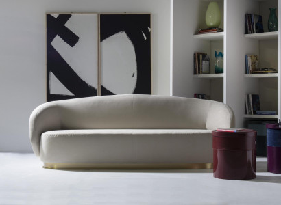 Sofa Three Seater Design Luxury Furniture Wood White Design Furniture from Italy Classic