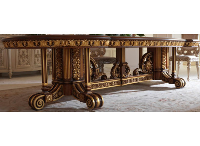 Dining table Dining room Leaf Gold Living room Wood Classic r Table Italy Furniture