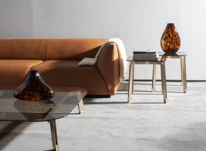 Metal Glass Table Vintage Side table from Genuine Material Metal Living room