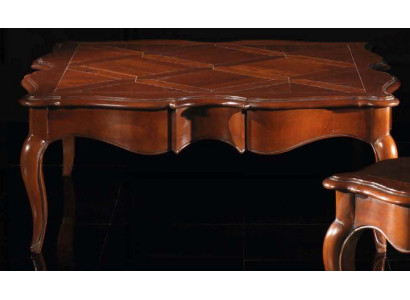 Side table xxl Real wood Table 112x112cm Furniture Italian Furnishings Tables