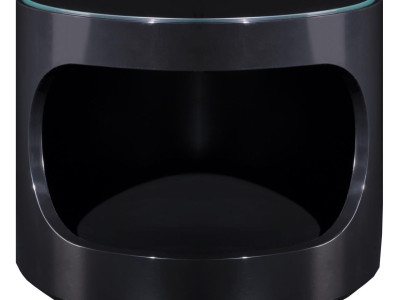 Coffee table Side table Round Table Black High Gloss Italian Furniture new