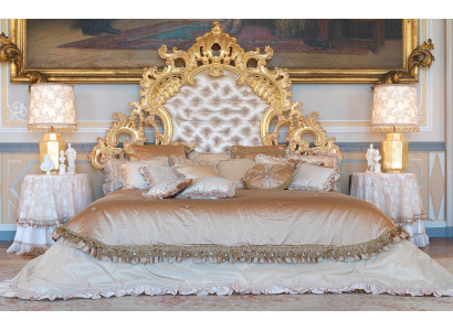Chesterfield Bed Italian Furniture Furnishings Baroque Rococo Gold Leather Beds