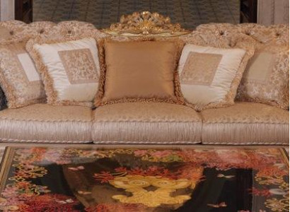 Chesterfield Classic r three-seater living landscape sofa textile sofa 3 seat couch