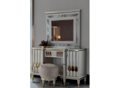 Dressing table set consoles tables mirror sideboard mirror wood 2 pieces