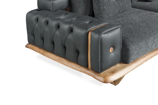 Chesterfield Gray Loft Furniture Sofa set Couch Sofa Set 331 Seat