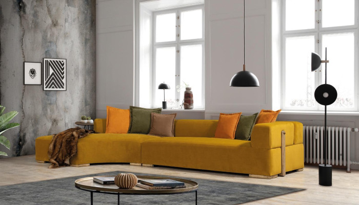 XXL Corner sofa big Sofa Living landscape Living room Corner suite Corner sofa