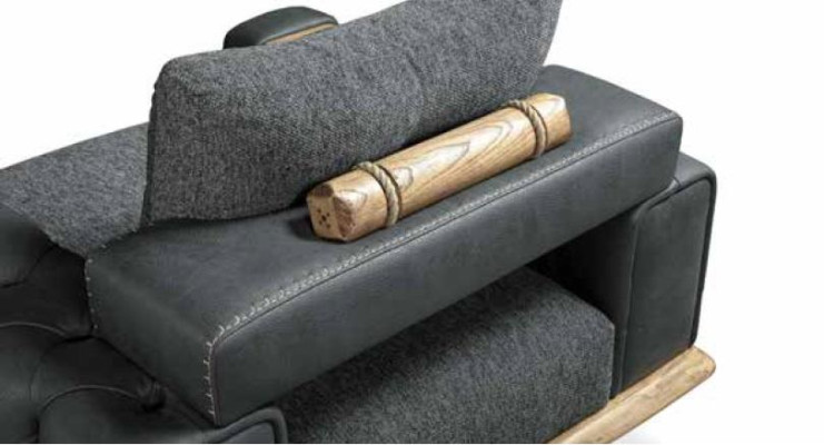 Sofa set Living room 3+1 Seat Modern Fabric Sofa Sofa Armchair Wood