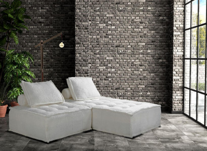 Corner sofa L-shape Luxury Living room Furniture Sofa Modern Design Fabric White