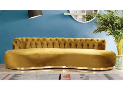 Living room Sofa Chesterfield Modern Wood Textile Metal Four-seater chesterfield