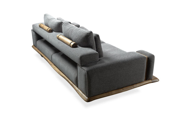 gante Loft Couch Hut Sofa Country House Couches Textile Big 250cm Gray