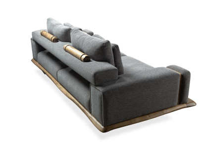 gante Loft Couch Hut Sofa Country House Couches Textile Big 250cm Gray