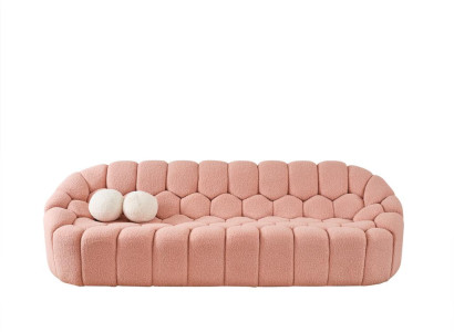 Sofa Living room 3 Seater Couch Chesterfield Upholstery Seat Suite Pink