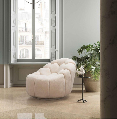 Luxury Armchair Club TV Lounge Relax Chair Textile Furnishings Furniture