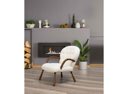 White Armchair Television Chair Single Seat Furniture Lounge Club Chairs