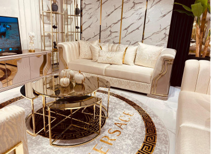 Sofa 3 Seater Upholstered Sofa Beige Textile Seat Design Couch Sofas Fabric