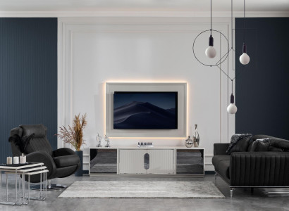 Living room set sofa set 31 seat TV lowboard TV wall luxury 4 pieces