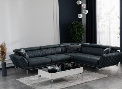 Living room Set Corner sofa L-shape Coffee table Modern Upholstery 2-piece Furniture