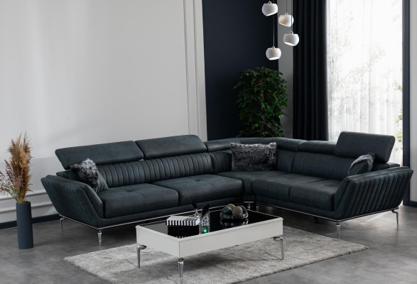 Living room Set Corner sofa L-shape Coffee table Modern Upholstery 2-piece Furniture