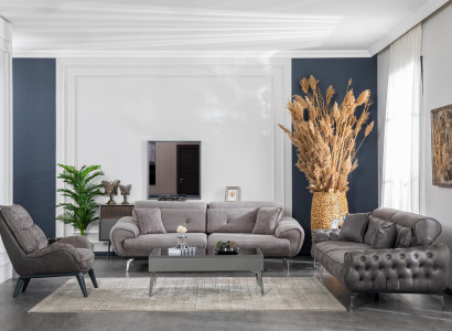Sofa set 331 Seater Coffee table Furniture Luxury Design Chesterfield Living room