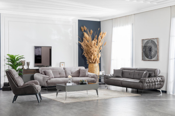 Sofa set 3+1 seater set Coffee table Side table Design Upholstery Meble