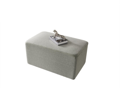 Stool Textile Living room Luxury Modern Tables gray Wood Textile footstool