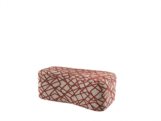 Stool footstool cube luxury furniture design style lounge club fabric orange