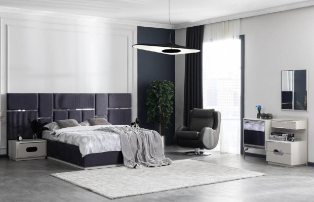 Bedroom Set Bed 2x Bedside table 5pcs Design Modern Luxury Complete it