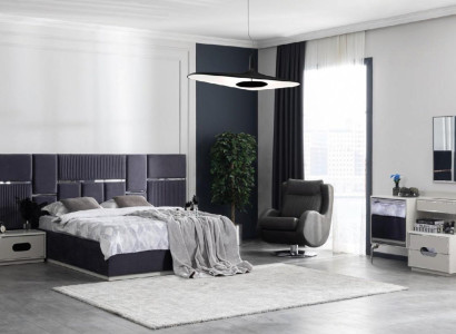 Bedroom Set Bed 2x Bedside table 5pcs Design Modern Luxury Complete it