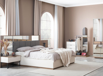 Set Bed 2x Bedside tables 4 pieces. Complete's Bedroom Luxury new Furniture