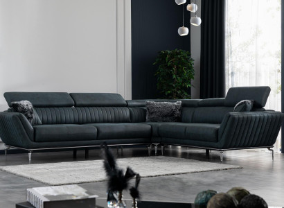 Corner sofa L-shape Couch Living landscape Modern design sofa Imitation leather new