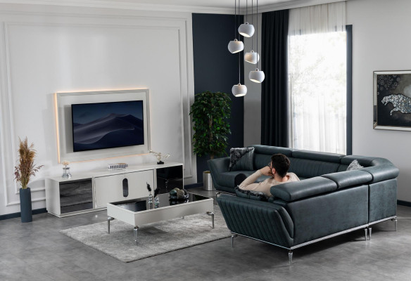 Corner sofa L-shape Couch Living landscape Modern design sofa Imitation leather new