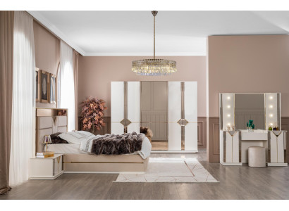 Wardrobe Wood Bedroom Modern Luxury Cabinets Beige Wardrobe