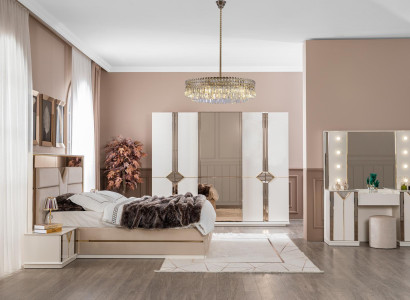 Wardrobe Wood Bedroom Modern Luxury Cabinets Beige Wardrobe