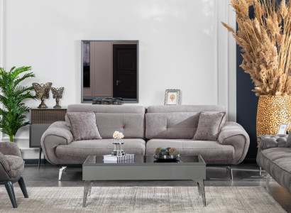 Italian style furniture living room luxury sofa design couch three seater