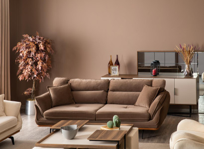 Three Seat Couch Upholstery Sofa Furniture Couches Living room Three Seater Textile Fabric