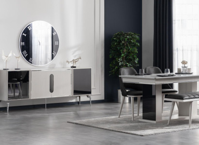 Luxury sideboard design sideboard chests of drawers sideboard wardrobe mirror 2 pieces.