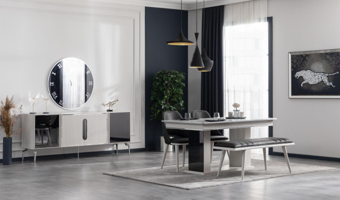 Luxury sideboard design sideboard chests of drawers sideboard wardrobe mirror 2 pieces.