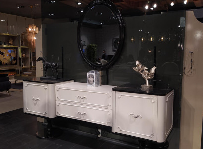 Classic White Chest of drawers Design Console Luxury Chests of drawers Sideboard 2-piece.