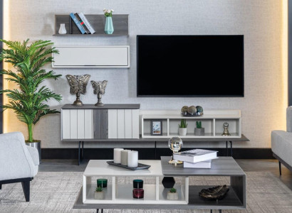 Wall unit Wardrobe TV-cabinet sideboard Shelf Wall units Living room Extension wall