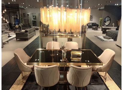 Glass table Dining room Dining table Tables Design dining tables Glass tables Table 179x95cm