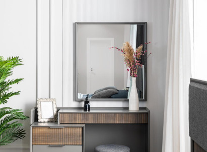 Dressing table Mirror Bedroom Furniture Design Set new Set Gray Wood