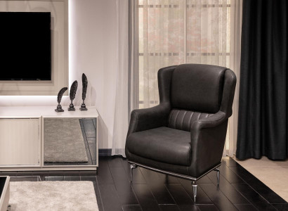 Living room Armchair Designer Lounge Set Luxury brown Lounge Club Furniture