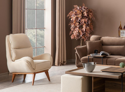 Living room Armchair Seat Single Seater Design Upholstery Furniture new Modern White