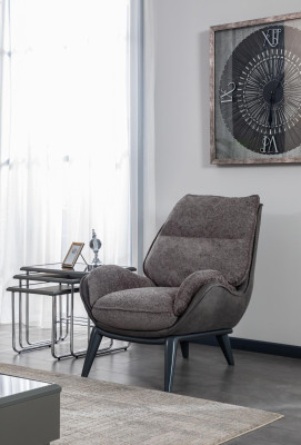 Living room Armchair Design Couch Luxury Lounge Upholstery new modern gray