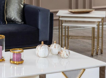 Side table Living room Luxury Design new Modern white material Wood