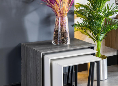 Side tables Living room Luxury Design new Modern gray Material Wood