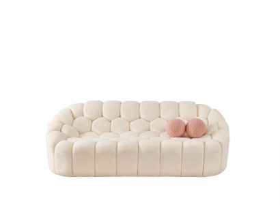 Design Two-seater Furniture 2 Seater Sofa Couch Upholstery Living room White