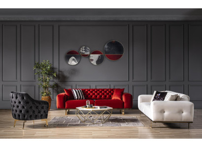 Colorful Designer Sofa Set Couch 3+2+1 Seater Couches Chesterfield
